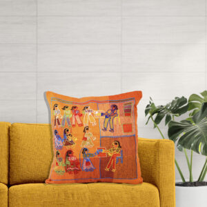 Handcrafted Sujani Cushion Cover (Cotton) - 16"x16" Inches