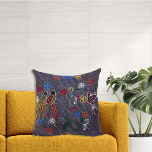 Handcrafted Sujani Cushion Cover (Cotton) - 16"x16" Inches