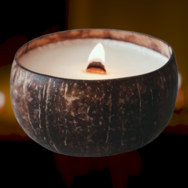 coco bowl wood wick candle