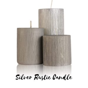 Silver Rustic Candle