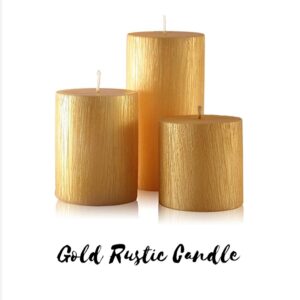 Gold Rustic Candle