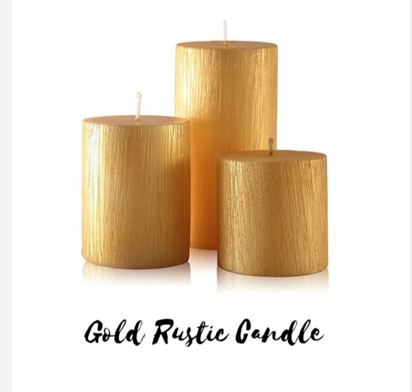 Gold Rustic Candle