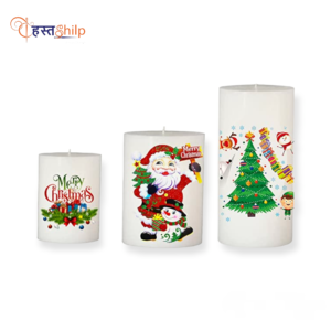 Christmas candles set of 3